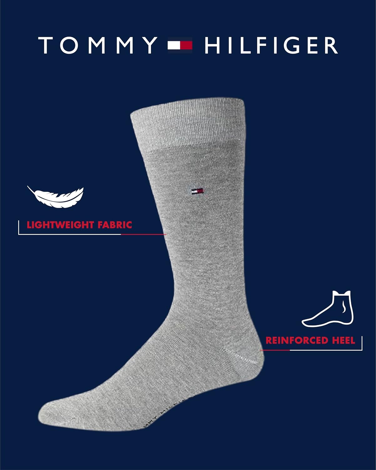 Tommy Hilfiger Men's Casual Soft Cotton Blend Crew Socks - 10 Pack