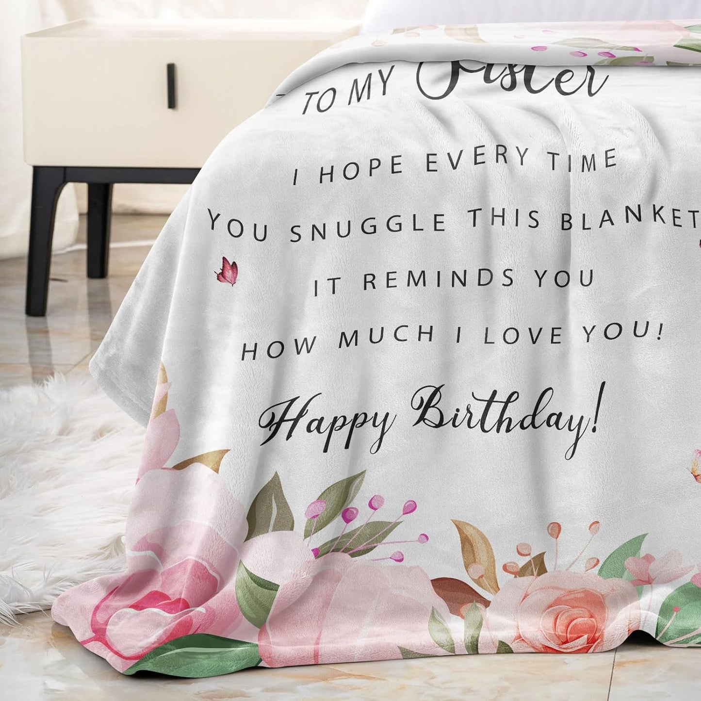 Sister Birthday Gifts Ideas - Birthday Gifts for Sister from Sisters/Brothers - Best Gifts for Sisters Birthday Throw Blanket 60" X 50"