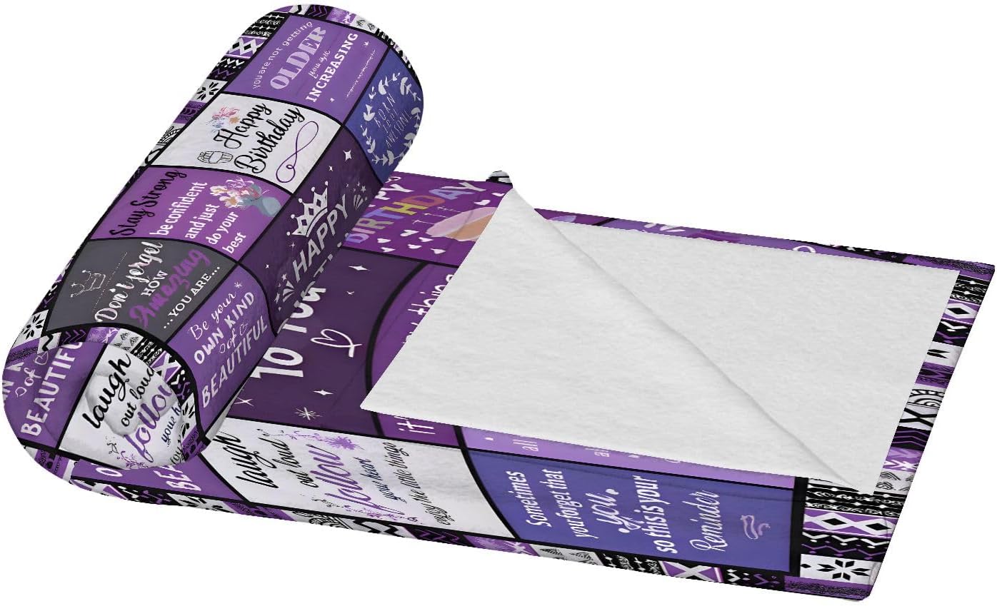 Happy Birthdays to You Blanket Funny Soft Throw Cozy Celebration Gift Blanket Birthday Present for Him or Her Party Décor Surprise Holiday