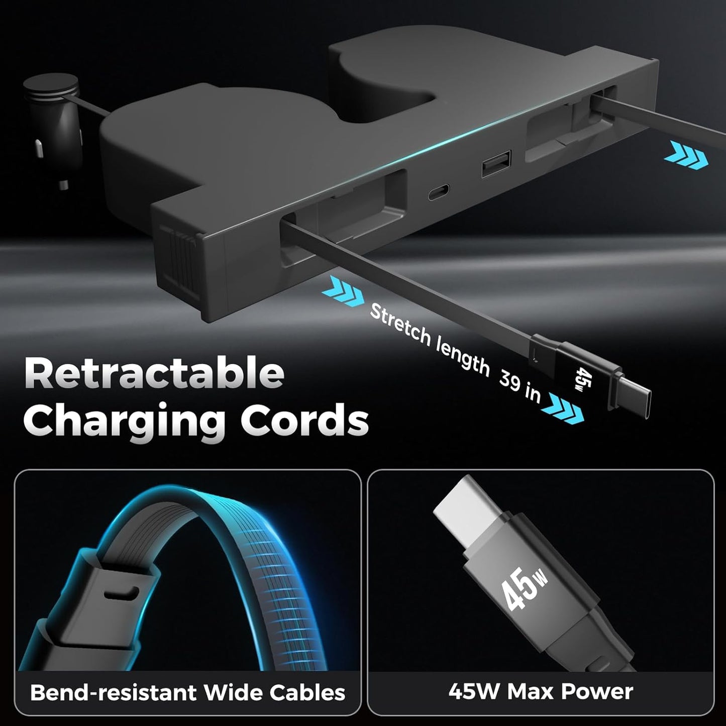USB Hub for Tesla Model Y Juniper Accessories 2026 & Model 3 Highland 2025 Accessories, Hidden Console Phone Charger Hub, Center Console Interior (2-Type C for ModelY/3 Juniper&Highland)