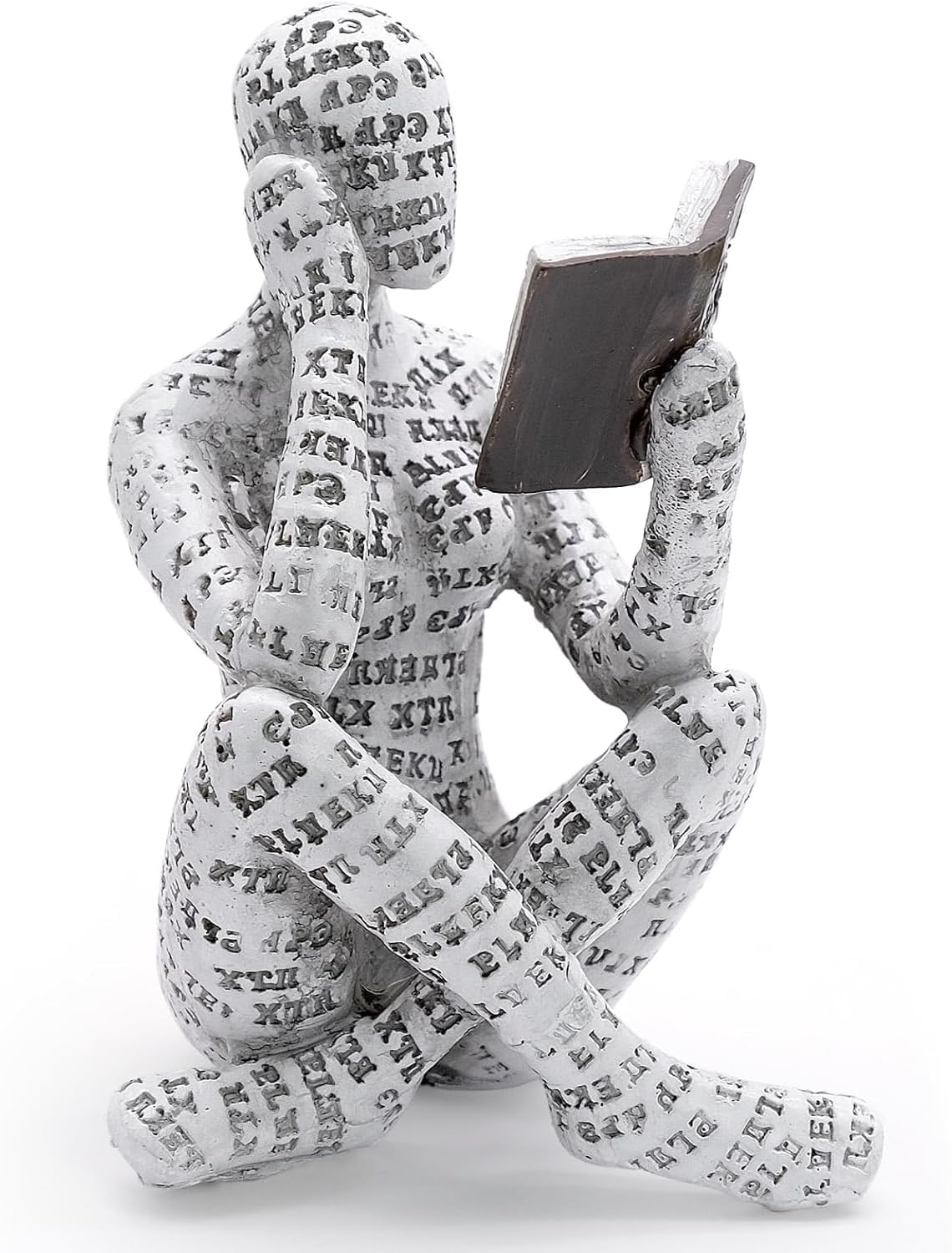 Reading Figurine Bookshelf Decor, Creative Abstract Thinker Statue, Home Office Modern Shelf Desk Book Decoration