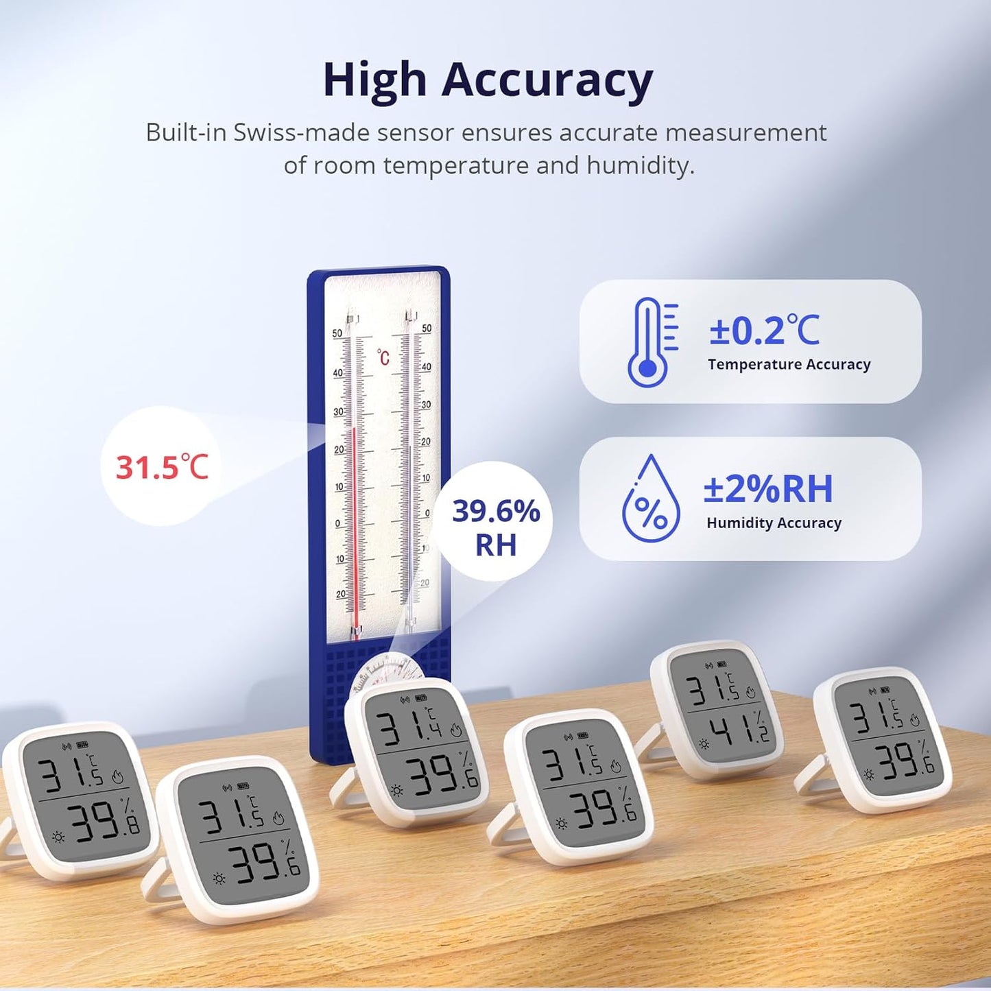 SONOFF Zigbee Indoor Temperature Humidity Sensor, SNZB-02D LCD Zigbee Thermometer Hygrometer, Works with Alexa & Google Home for Remote Monitoring and Home Automation, ZigBee 3.0 Hub Required, 1-Pack