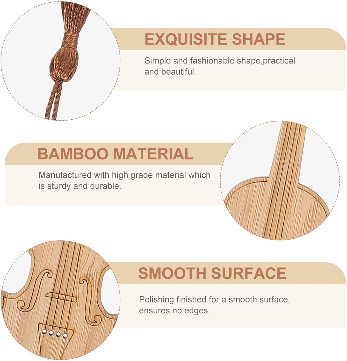 EXCEART Violin Shape Bookmarks with Tassel Set 16Pcs Decorative Book Page Markers for Reading Office Library Home Use Music Instrument Design