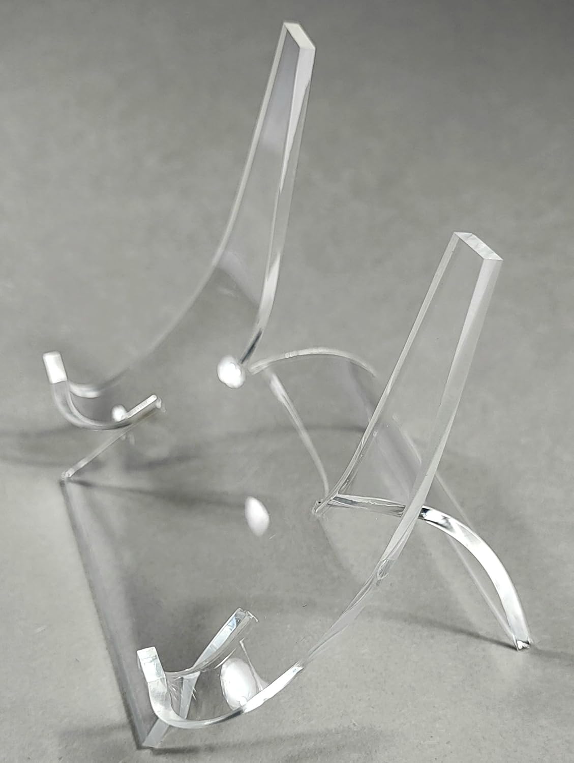 HQRP-Crystal 3-7/8" Acrylic Display Stand Pedestal for Crystal Heart / Slice/ Slab / Fossil and Other Collectible Stones