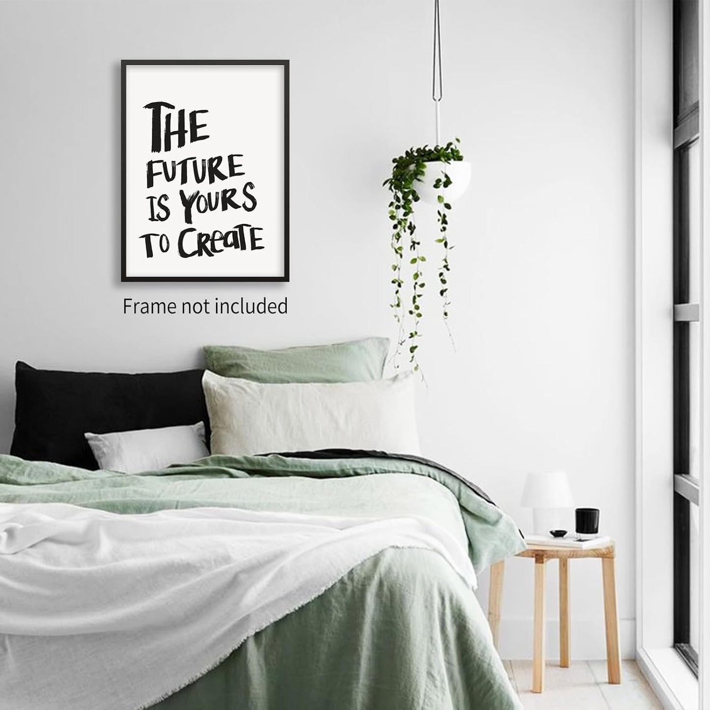 Aimery Black And White Quote Posters Positive Inspirational Wall Art The Future Is Yours To Create Prints Funky Minimalist Preppy Wall Decor for Bedroom Dorm 12X16 inch Unframed