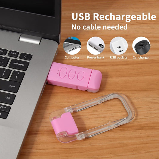 Clip On Book Light, USB Rechargeable Reading Light with 3 Color Modes, 5 Brightness Levels, Flexible Clamp Arm for Bed and Travel(Pink, Clip On)