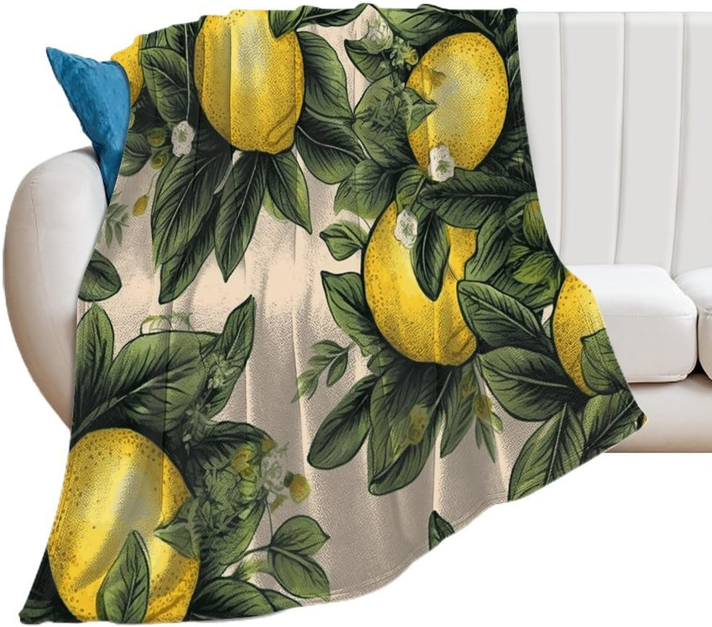 Lemon Throw Blanket for Couch Super Soft Warm Lightweight Throw Blankets Cozy Flannel Bed Blanket Cute Decorative Blankets for All Seasons Home Decor Gift 60"*80"（150 * 200cm）