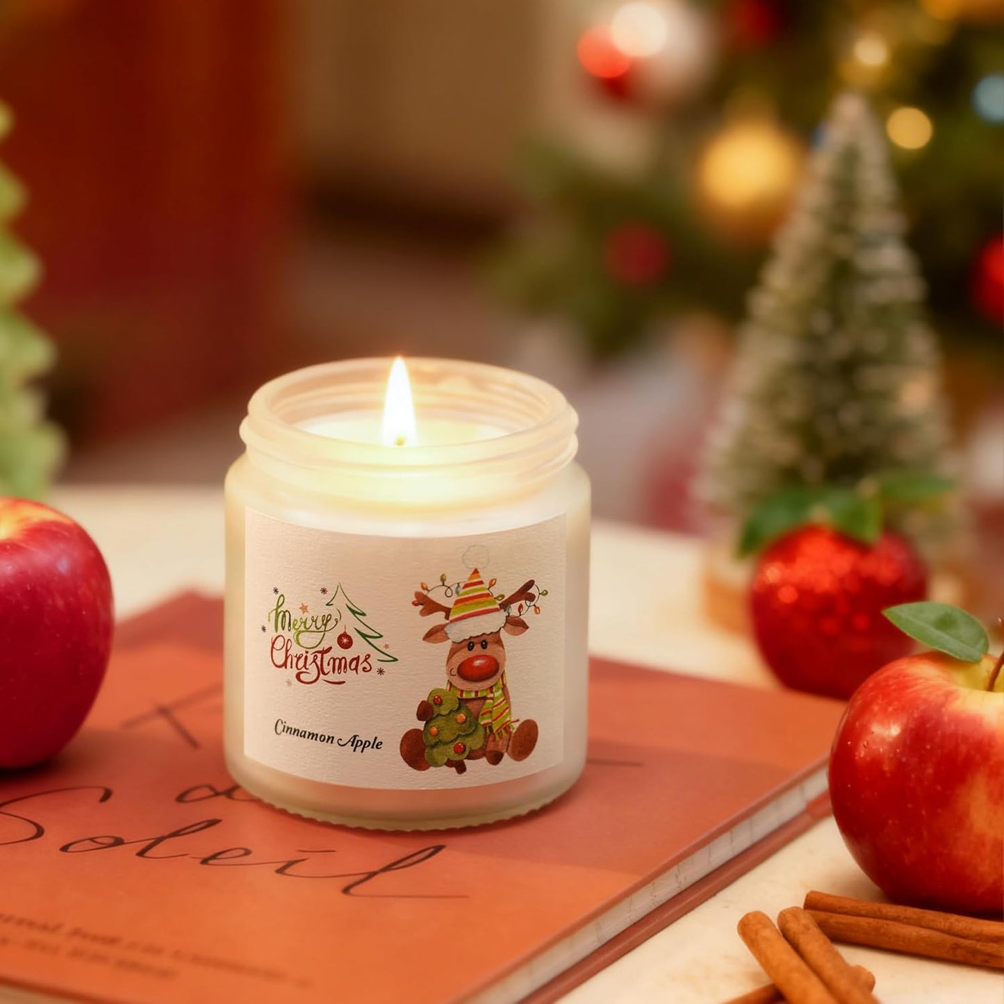 Christmas Scented Candles for Home, 6 Pack Soy Set, 21 oz Jar, Perfect Gifts for Women/Coworker/Girlfriend/Friends