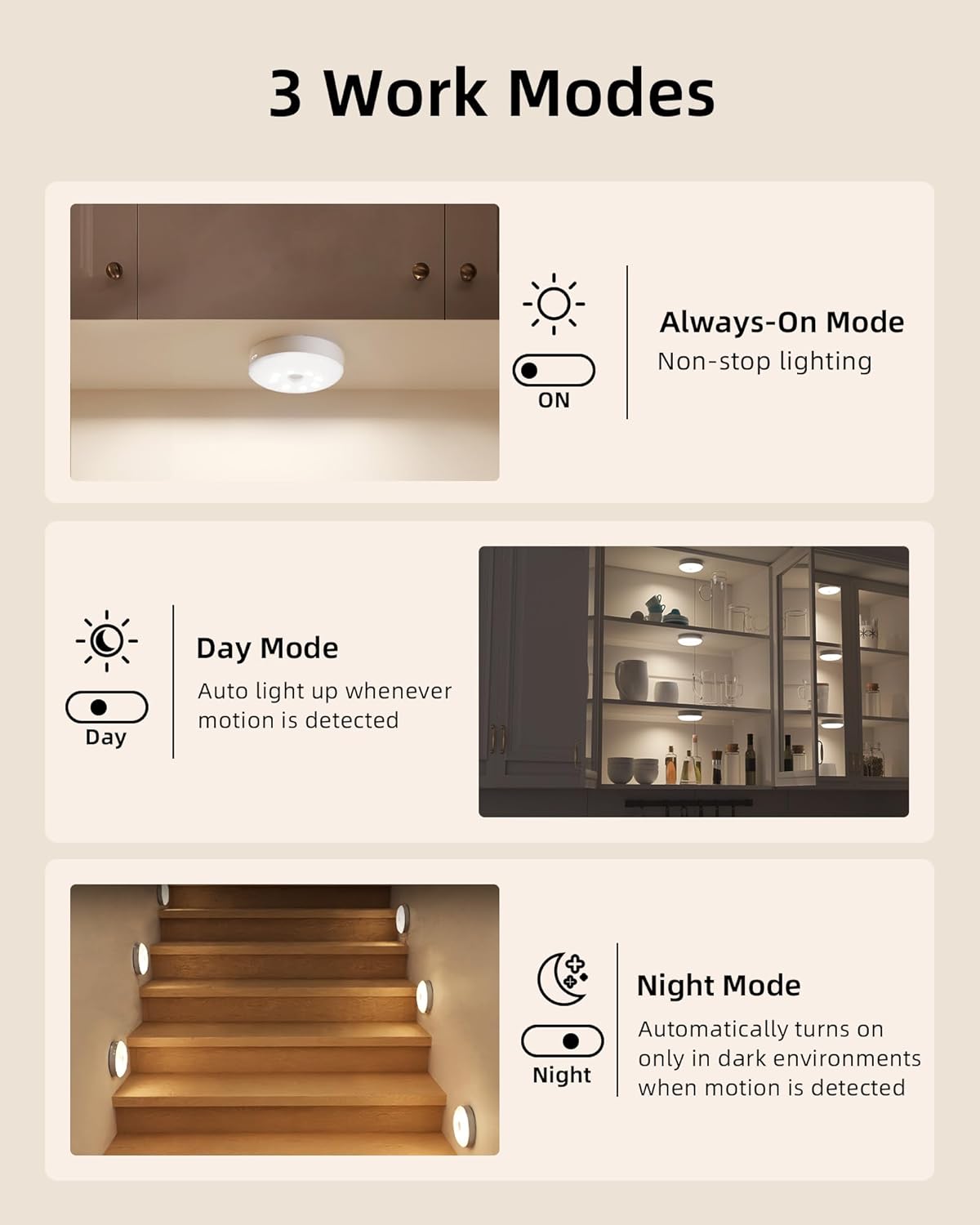 EZVALO Under Cabinet Lighting with Charging Station,1000mAh Rechargeable Puck Lights with Remote, 3 Color Temps & 12 RGB Closet Lights, Dimmable Motion Sensor Lights for Shelf, Kitchen (6 Packs)