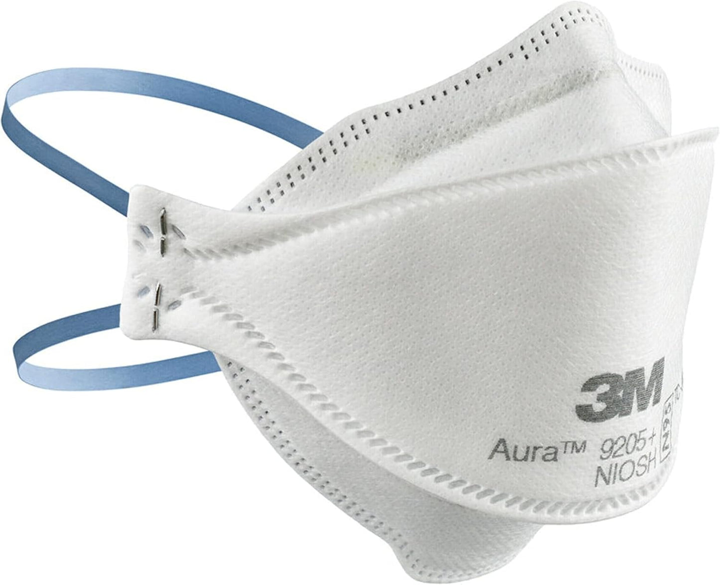 3M Aura Particulate N95 Respirator 9205+, Flat Fold Lightweight Design, Non-Valved, 20 Count (Pack of 1)