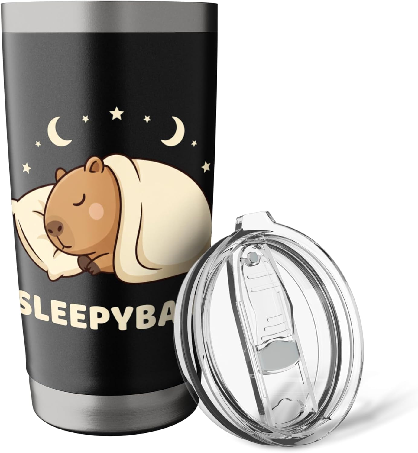 Sleepybara Capybara Sleeping Animal Cute Jungle Lover Stainless Steel Insulated Tumbler