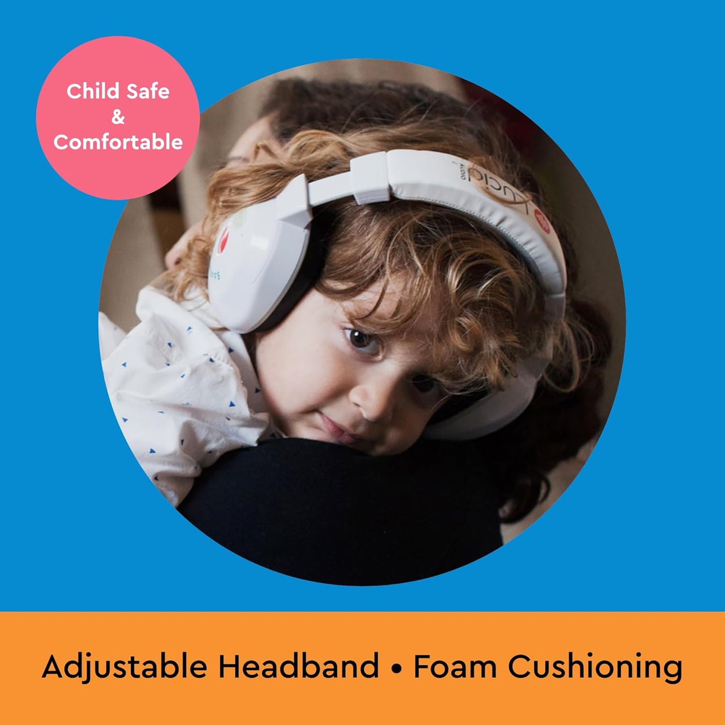 Lucid Audio HearMuffs Sounds, White - Over-the-Ear Hearing Protection for Infants & Toddlers - Includes Passive, Active & Sound Modes - Fits Children Ages 0-4 - Safe, Adjustable & Comfortable