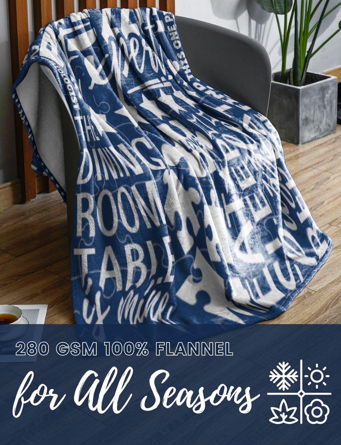 Puzzle Lovers Gifts, Flannel Blankets Throws for Puzzle Lovers, Palyers, Puzzleologist, Perfect for Birthday Christmas Thanksgiving, 50" x 65"