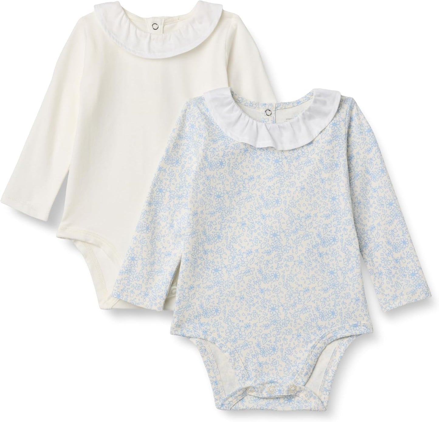 Amazon Essentials x Sofia Grainge Baby Girls' Long Sleeve Ruffle Collar Bodysuit