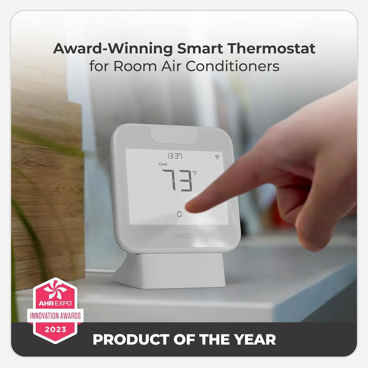 Breez Max Smart AC Controller | AHR Product of the Year WiFi Thermostat for Mini-Split, Window, Portable AC/Heat Pump | AI-Based Tech | Free App, No Subscription | Alexa, Google, IFTTT etc. (White)