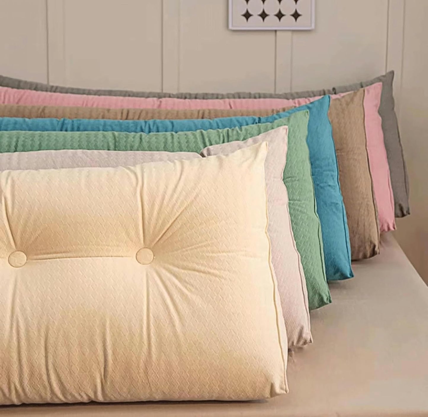 Wedge Body Positioners Pillow Reading Bedrest Throw Pillows Large Bolster Headboard Back Support Lumbar Cushion Pillow for Daybed with Removable Cover(Size:80 * 20 * 50 cm,Color:Silver Gray)