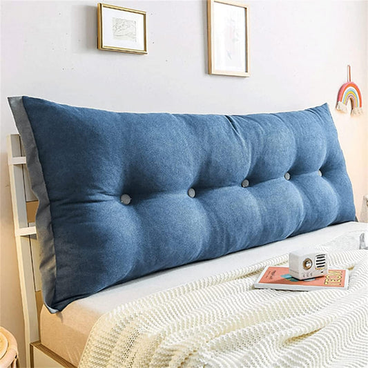 Triangular Positioning Heighten Support Reading Cushion Never Collapse Cushions for Sofa Bed Headboard Upholstered with Removable Cover(Size:39x25.6/100x65cm,Color:C)
