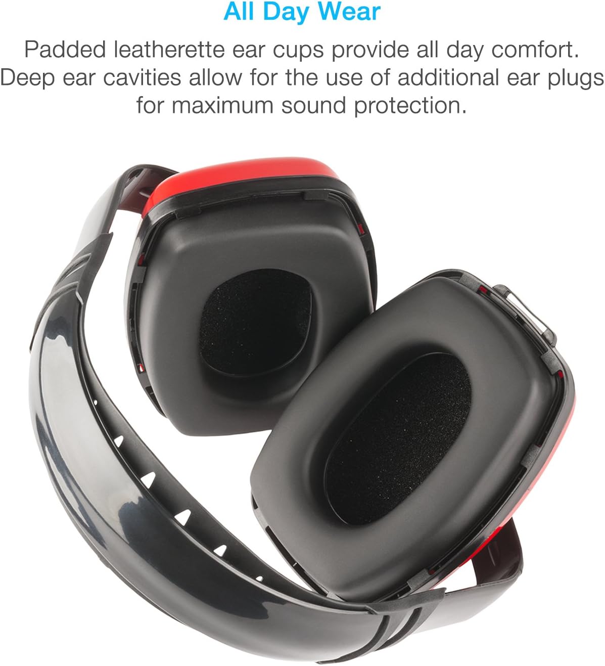 Cyber Acoustics Professional Safety Lightweight Ear Muffs for Hearing Protection and Noise Reduction