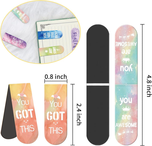 Magnetic Bookmarks, Kaluofan 15PCS Bookmarks for Women, Double Sided Magnet Book Markers Page Clip for Students Teachers Reading Supplies