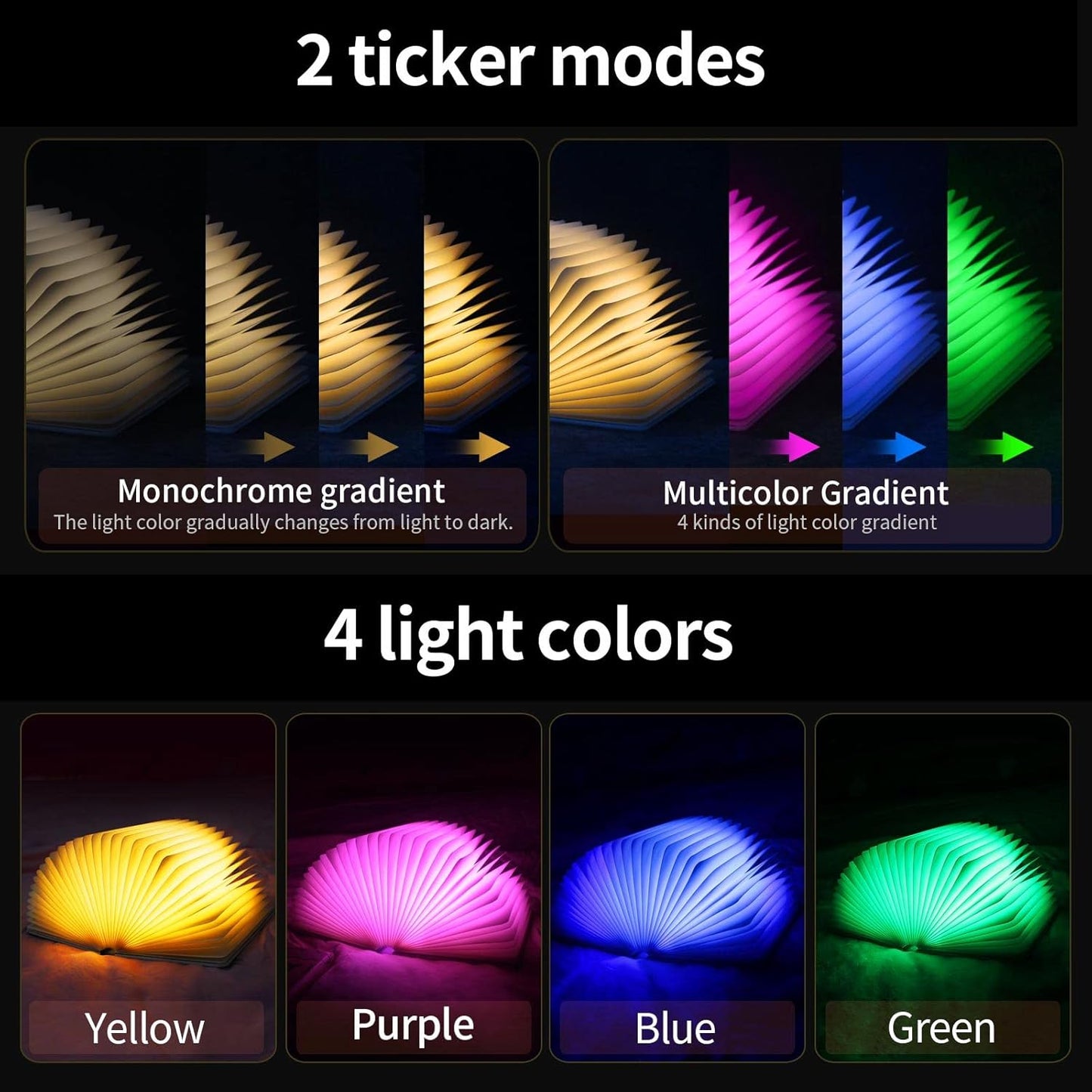 Novelty 3D Dragon Embossed Magic Book Lamp,Personalized Night Light,Sleep aid Machine,Sound Machine for Sleeping， Unique Gifts