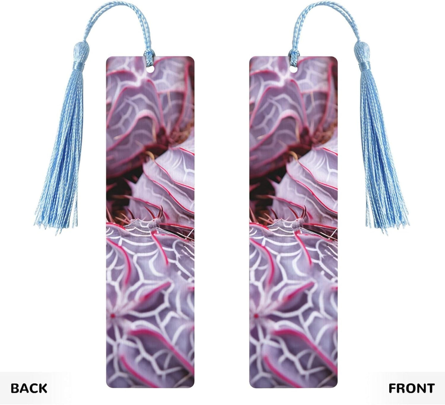 Striped Resin Bookmarks Gifts for Women Men, Wooden Bookmarks for Book Lovers, Vintage Book Marks Ornaments with Tassel, Unique Personalized Reading Page Markers Sky Blue