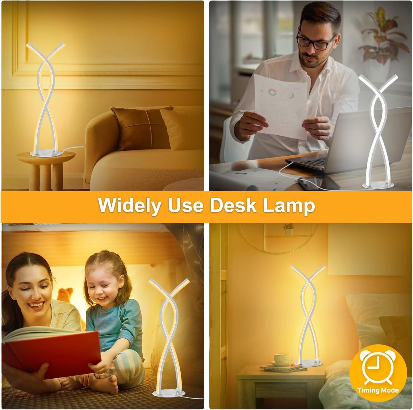 Daymeet Table Lamp for Bedroom, Bedside Lamps for Nightstand Dimmable, 3 Color Temperatures Night Stand Light with Remote and APP Control Desk Lamp for Kids Room Living Room Office