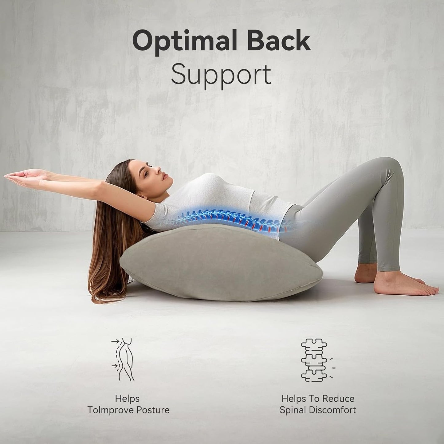 lefeke Inflatable Wedge Pillow for Sleeping,Inflatable Leg Elevation Pillow for Swelling, Circulation, Leg & Back Pain Relief, Portable Leg Pillow with Storage Bag,Breathable Suede Material