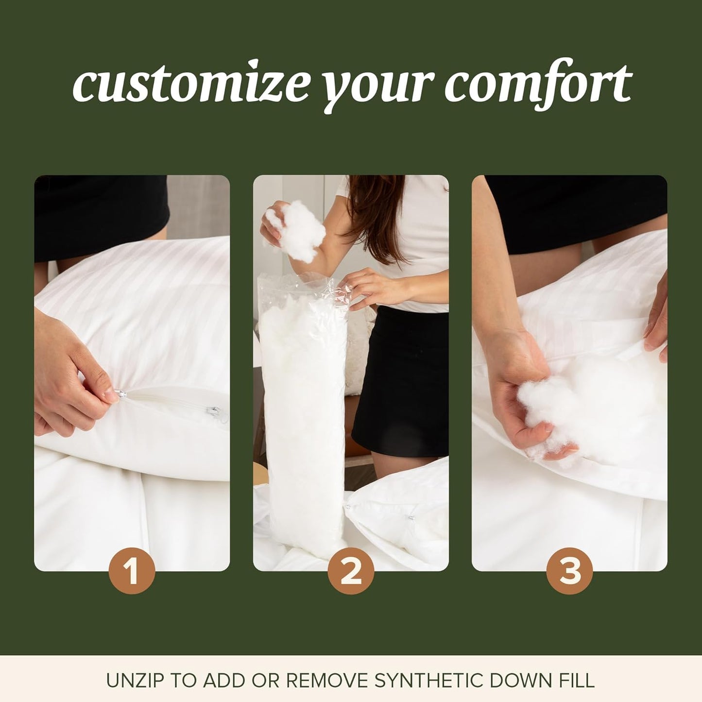 Beckham Hotel Collection Customizable Body Pillow with Soft Extra Fill – Cotton Shell & Soft Down Alternative Fill – 20"x54" - Body Pillow Insert for Sleeping & Reading - Long Pillow For Side Sleepers