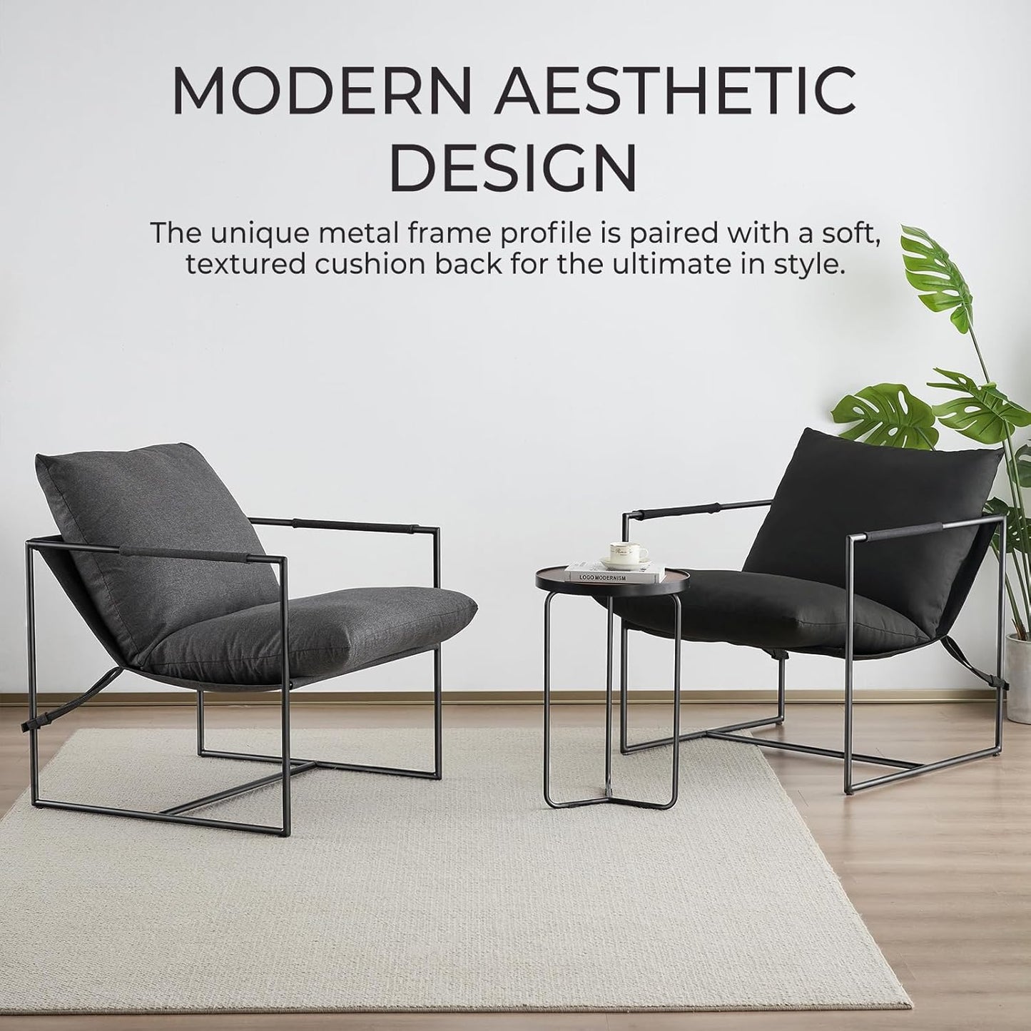 Sling Accent Chair, Oversize, Black