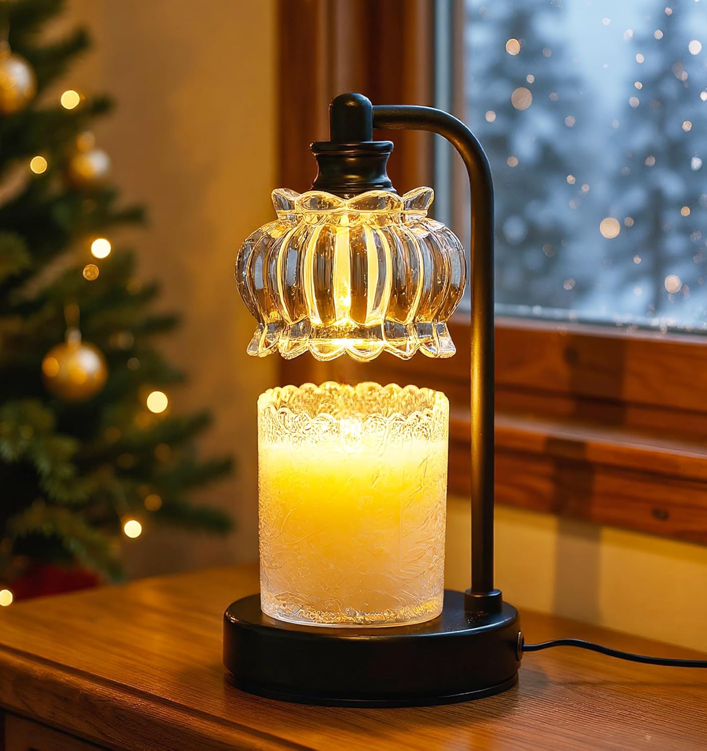 Candle Warmer Lamp with Timer, Dimmable Candle Lamp Wax Melt Warmer with 2 Bulbs, Electric Candle Warmer Lamp for Bedroom Living Room House Warming Gifts for Women Mom