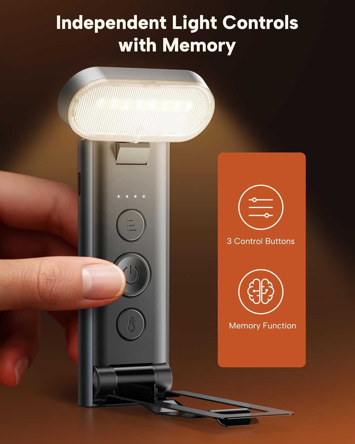 86lux Book Light, Reading Light for Book in Bed, USB Rechargeable LED Night Light with 3 Colors & Limitless Dimming, Aluminum Alloy Bookmark Light for Book Lovers,Technology Black