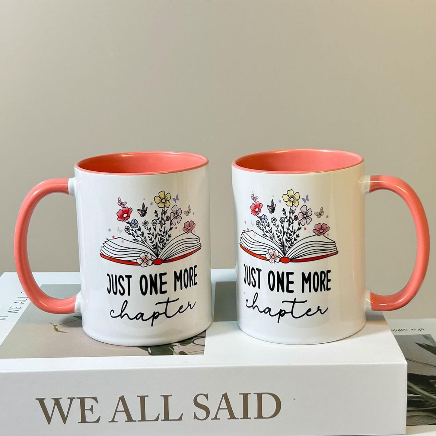 Book Lovers Gifts - Just One More Chapter Mug, Birthday Gifts for Women, Librarian Mug