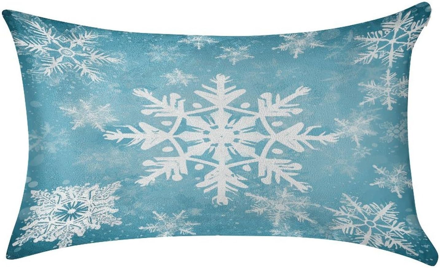 Winter Snowflake Throw Pillow Covers Gold Velvet Pillowcases with Invisible Zipper Pillow Shams Cozy Cushion Cover Soft Pillow Cases Home Decor Pillow Protectors 12 "×20 "