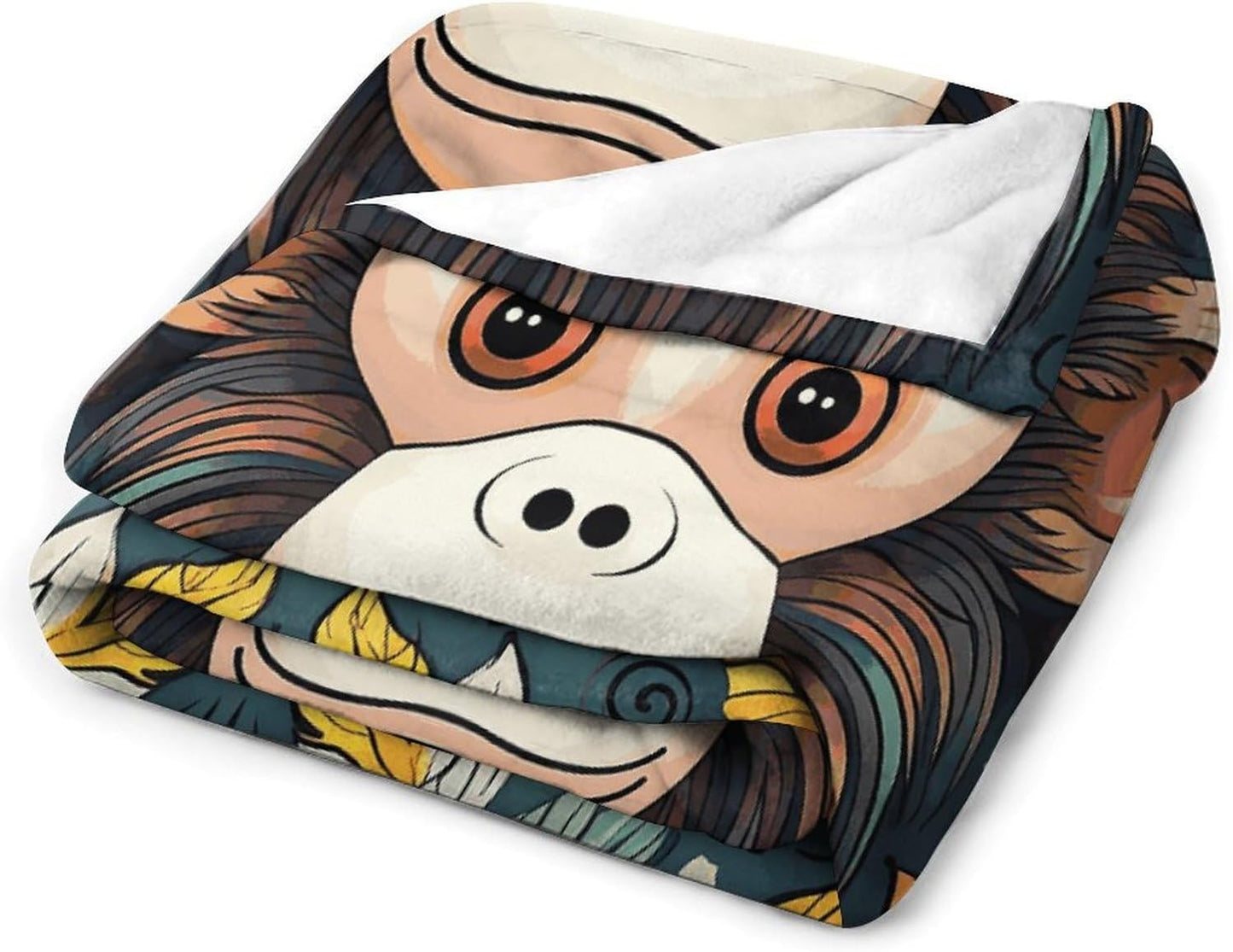 Monkey Pattern Throw Blanket for Couch Super Soft Warm Lightweight Throw Blankets Cozy Flannel Bed Blanket Cute Decorative Blankets for All Seasons Home Decor Gift 30"*40"（76 * 100cm）