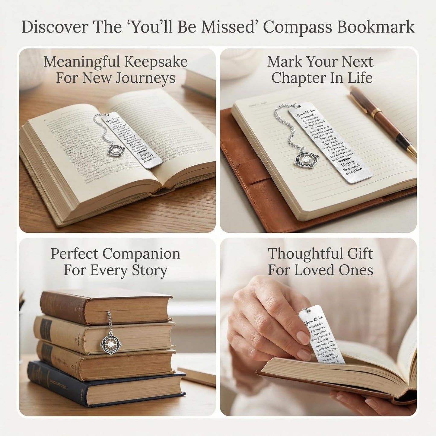 1 Pc Metal Bookmark, Farewell Gifts for Coworkers, Retirement Gifts for Women & Men, Bookmarks for Daily Reading & Going Away Presents