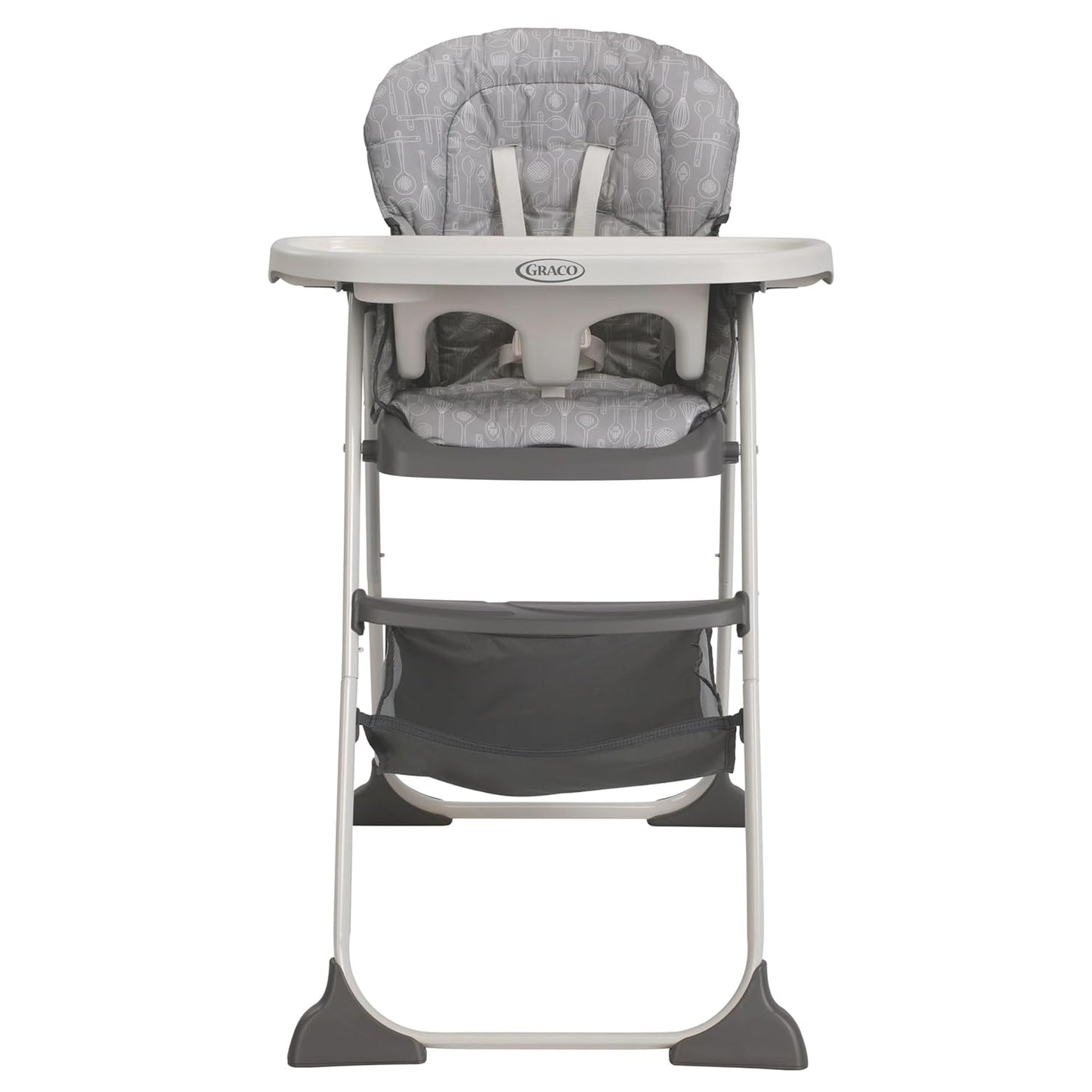 Graco Slim Snacker High Chair, Ultra Slim, Fast-Folding, Multiple Recline Positions, Comfortable Feeding, Whisk