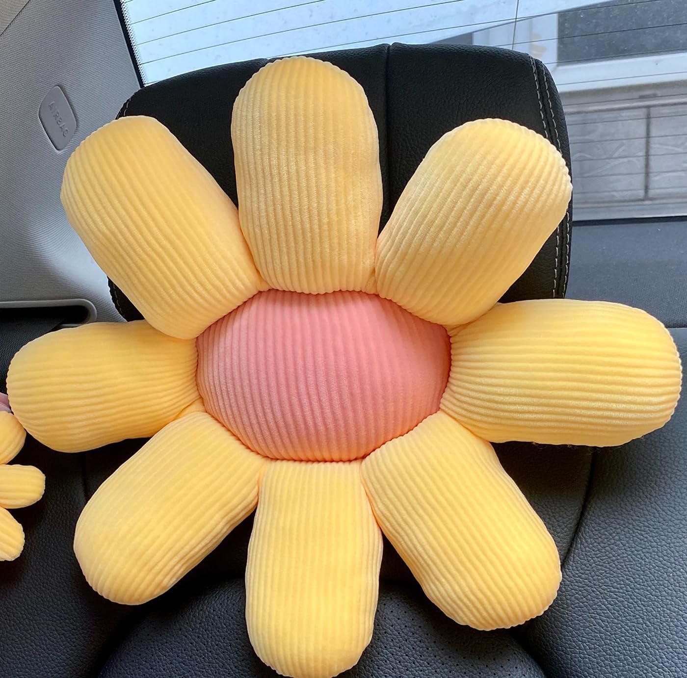 Yellow Daisly Flower Headrest Pillow for Car Cute Neck Pillow for Driving and Travelling Girly Car Accessories
