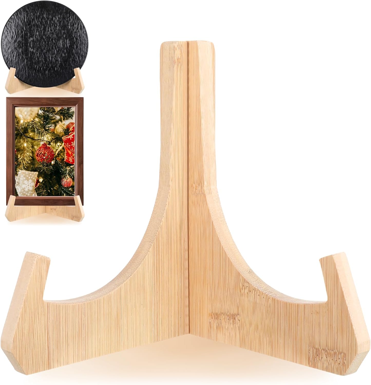 Wooden Decorative Plate Display Stand, 6 Inch Wooden Plaque Stand Picture Stands For Table Table Easels For Display To Cook Books Art Certificates And More