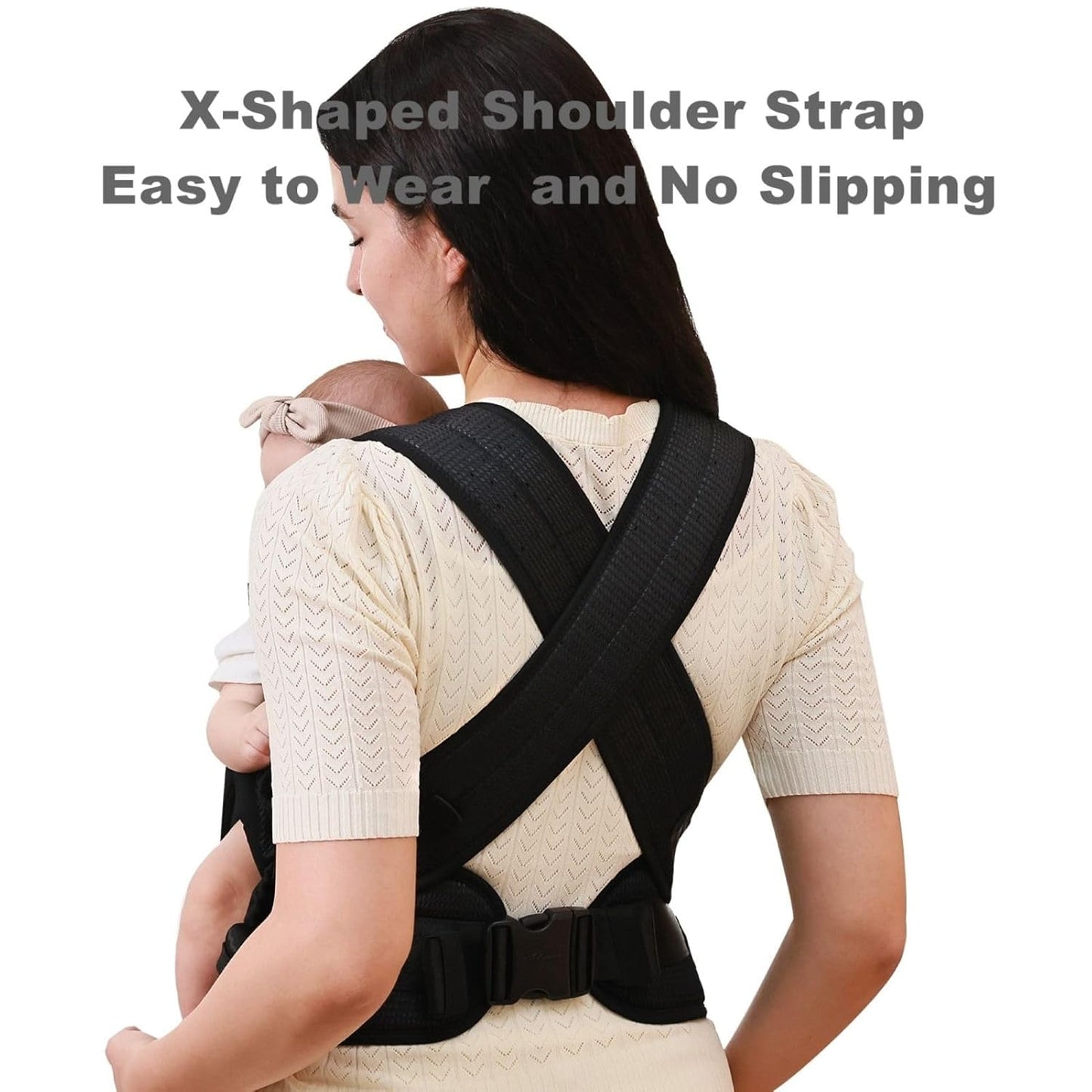SUNVENO Baby Carrier for Newborn to Toddler – CPC-Certified Breathable Mesh Hip Seat Carrier, Supports 7-45 lbs for Inward/Outward-Facing Front & Back Carry, Adjustable Waistband, All-Season