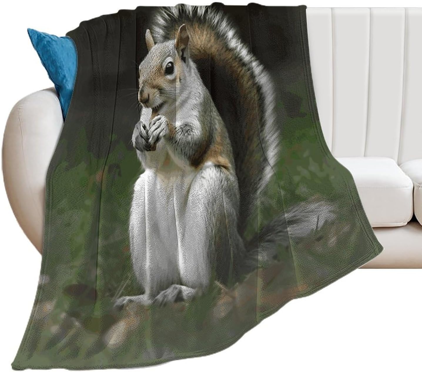 Squirrel Blanket Super Soft Lightweight Throw Blanket Cute Cozy Warm Bed Blanket Decorative Fuzzy Blanket All-Season Home Decor Gift for Sofa Couch Living Room 40"*50" （100 * 130cm）