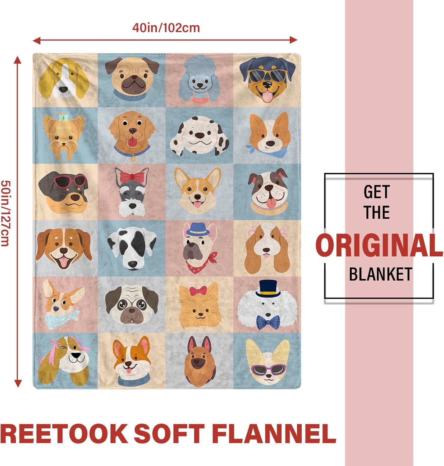 French Bulldog Blanket Gifts for Women Men, French Bulldog Blanket for Boy, Soft Frenchie Blankets for Dog Lovers Owners, Flannel Warm Blankets for Couch,Gifts for Christmas Thanksgiving 40x50 in