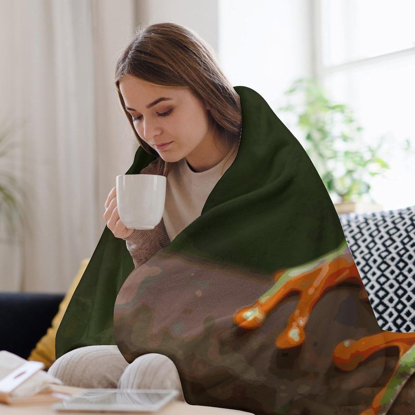 Red Eyes Tree Frogs Blanket Super Soft Lightweight Throw Blanket Cute Cozy Warm Bed Blanket Decorative Fuzzy Blanket All-Season Home Decor Gift for Sofa Couch Living Room 50"*60"（130 * 150cm）