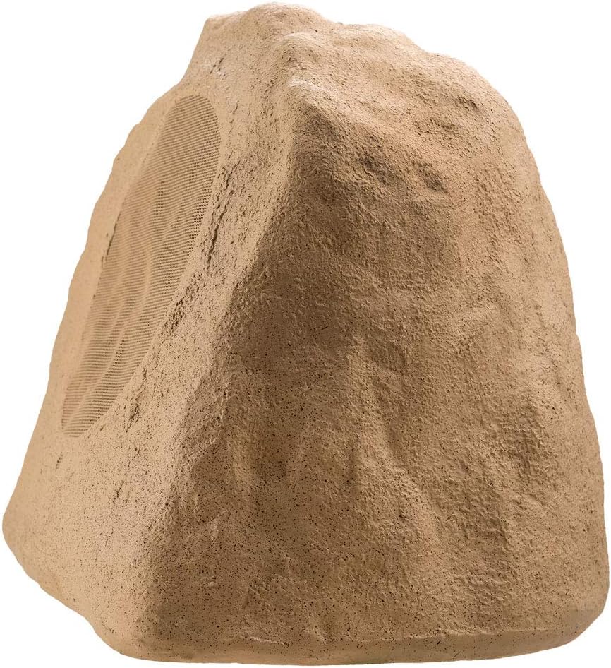 OSD Audio 8" Wireless Bluetooth Outdoor Rock Speaker Sandstone Canyon Brown Pair IP67 Power Supply BTR805