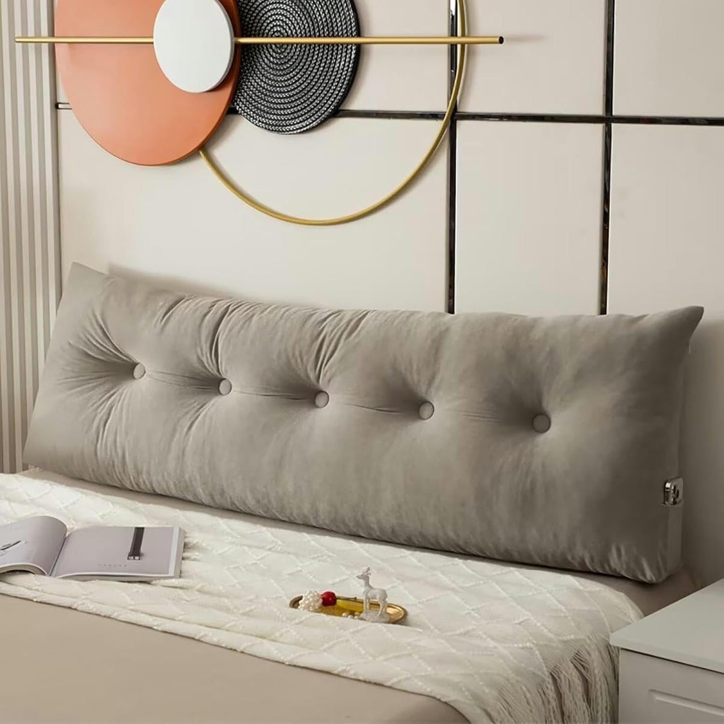 Olive Headboard Pillows Triangular Reading Pillow Large Bolster Headboard Backrest Positioning Support Wedge Pillow for Day Bed Bunk Bed