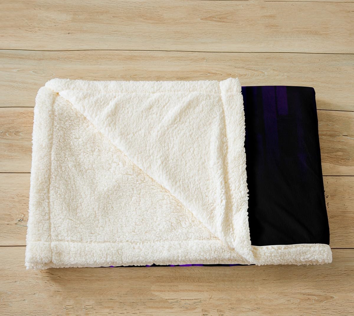 Purple Ombre Sherpa Blanket Kids Ombre Fleece Throw Blanket Abstract Art Design Fuzzy Blanket for Sofa Bed Couch for Room Decor Modern,Twin 60x80 Inches