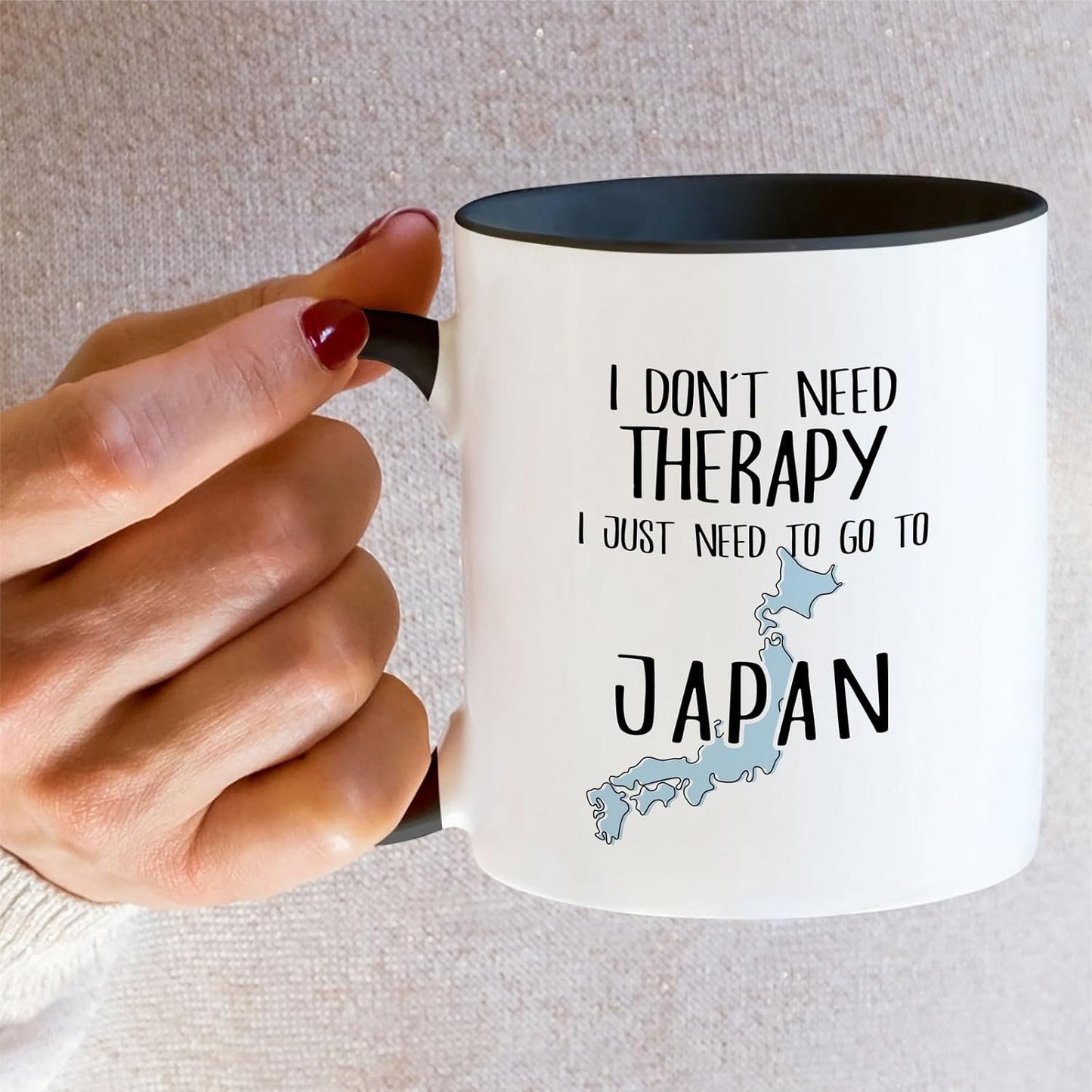 Retreez Funny Japan Mug Gift Just Need To Go To Japan Tokyo Lover 11 Oz Ceramic Coffee Mugs - Sarcastic Motivational Inspirational travel birthday gifts - White Mug with Black Handle and Inner