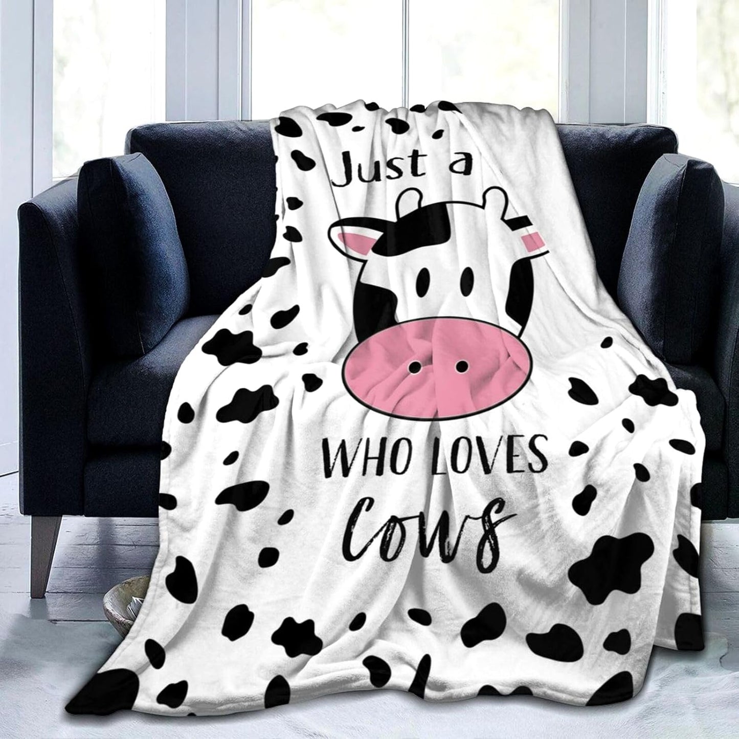 Cow Blanket Gifts for Women Cow Gifts for Cows Lovers Soft Flannel Cows Throw Blanket for Kids Adults 60"x50"