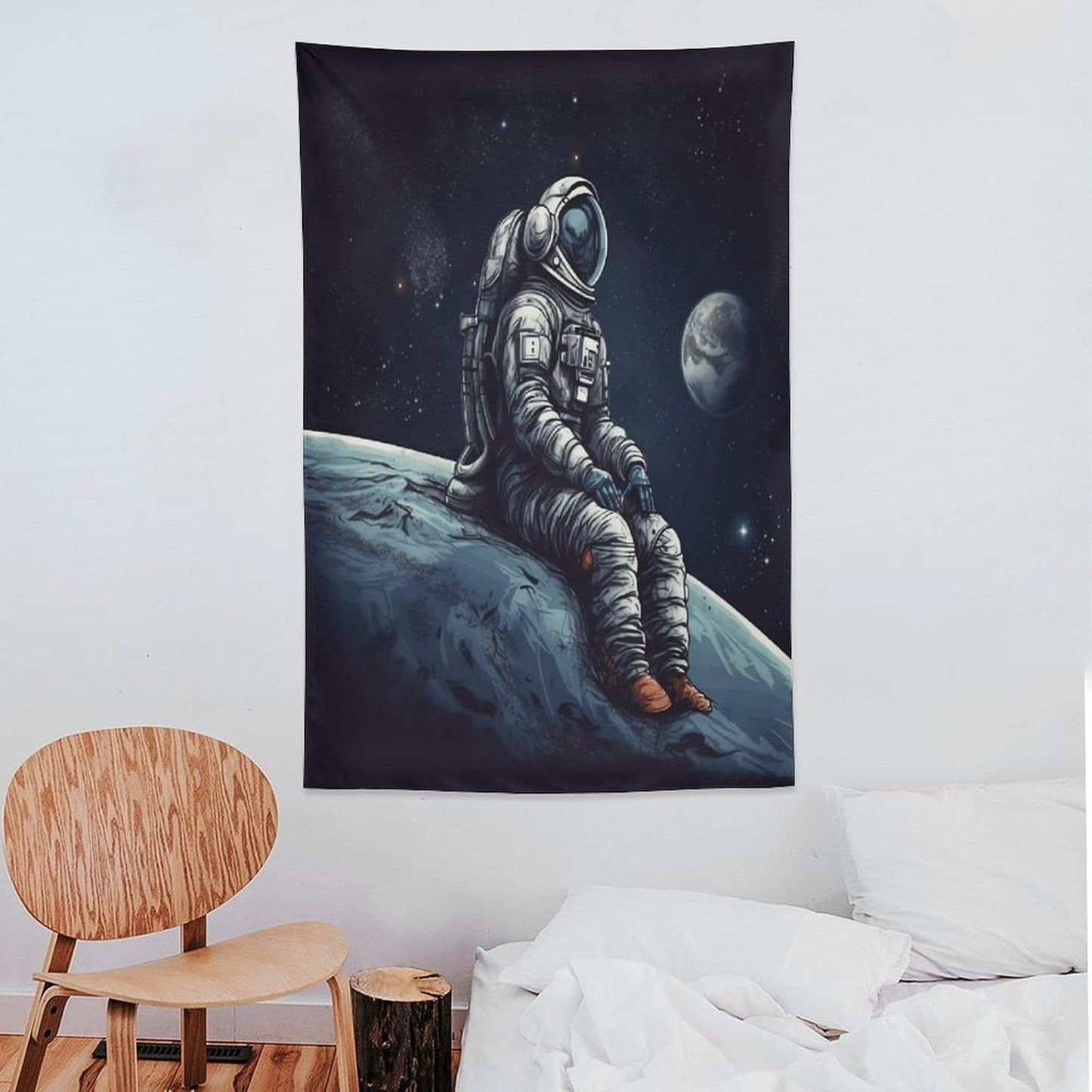 FodPand Astronaut Space Tapestry Anti-fading Wall Tapestry with Installation Kit Backdrop Banner Multipurpose Aesthetic Tapestries Boho Wall Art Hanging Decorative Blanket 40"x60"