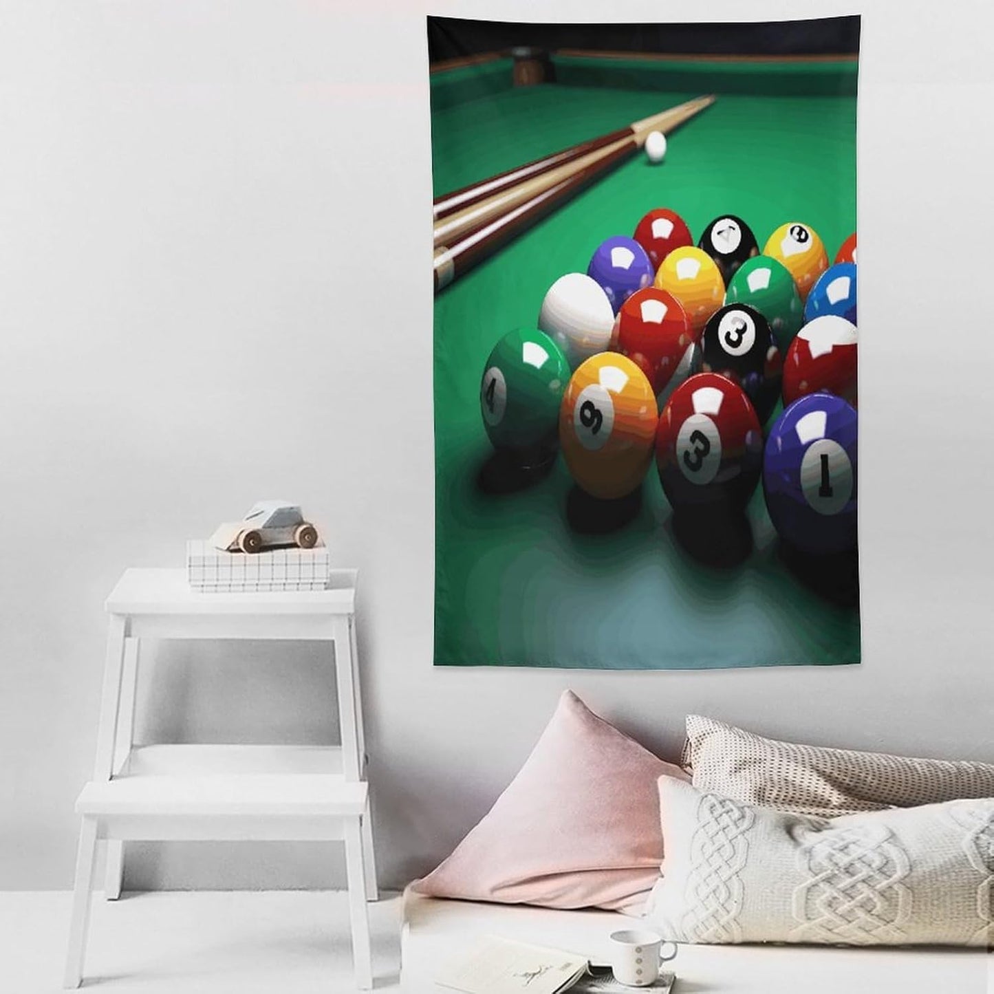 FodPand Billiards Tapestry Anti-fading Wall Tapestry with Installation Kit Backdrop Banner Multipurpose Aesthetic Tapestries Boho Wall Art Hanging Decorative Blanket 40"x60"