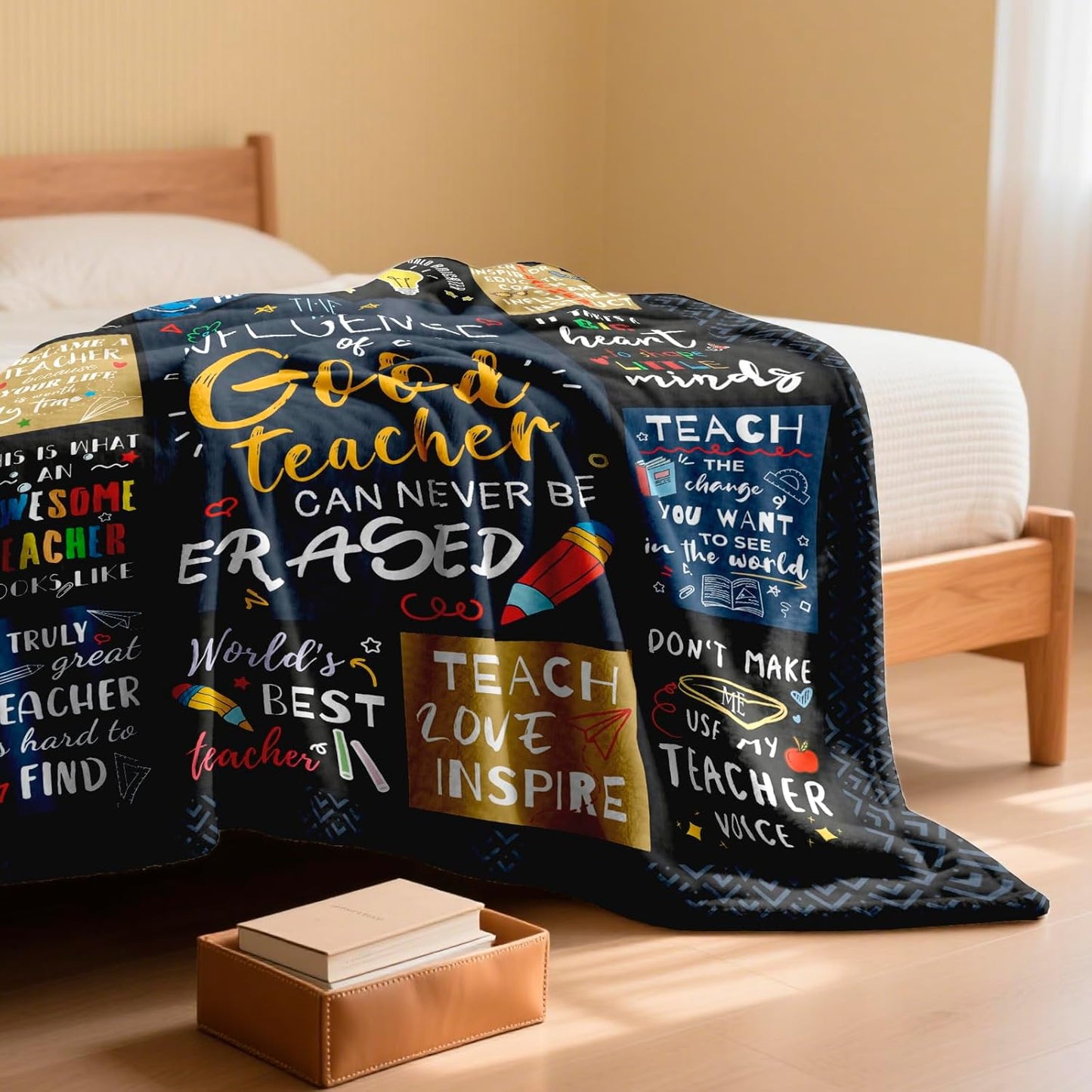 Teacher Appreciation Gifts for Women Men, Teacher Gifts Blanket 60" x 50", Thank You Back to School Teachers Gifts from Students, Birthday Retirement Graduation End of Year Gift for Teachers